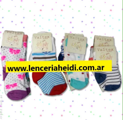 Medias Valtex estampadas de bebé x 6u