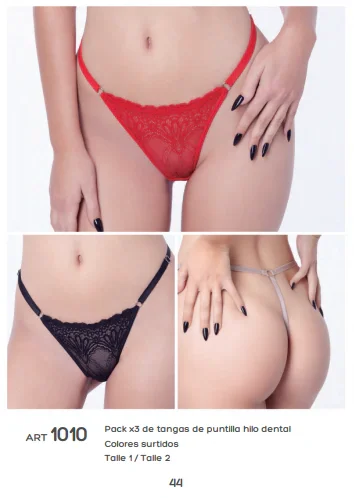 Uailee 1010 Pack de tanga less Holi Dental